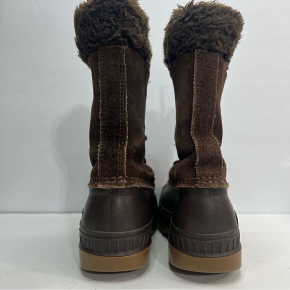 Sorel Kaufman Brown Leather Winter Snow Boots with Removable Liners - Picture 7 of 10